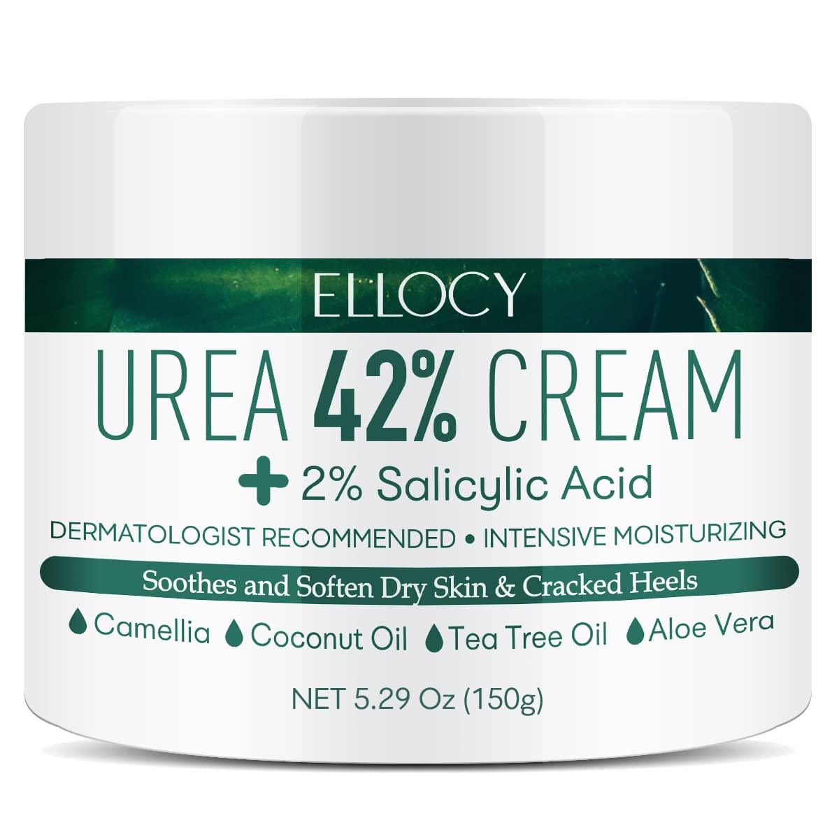 Urea 42% Foot Cream for Dry Cracked Heels, Salicylic Acid, 5.29 Oz, Cracked Heel Repair for Dry Cracked, Callus Remover, nail repair cream, foot lotion for dry cracked feet