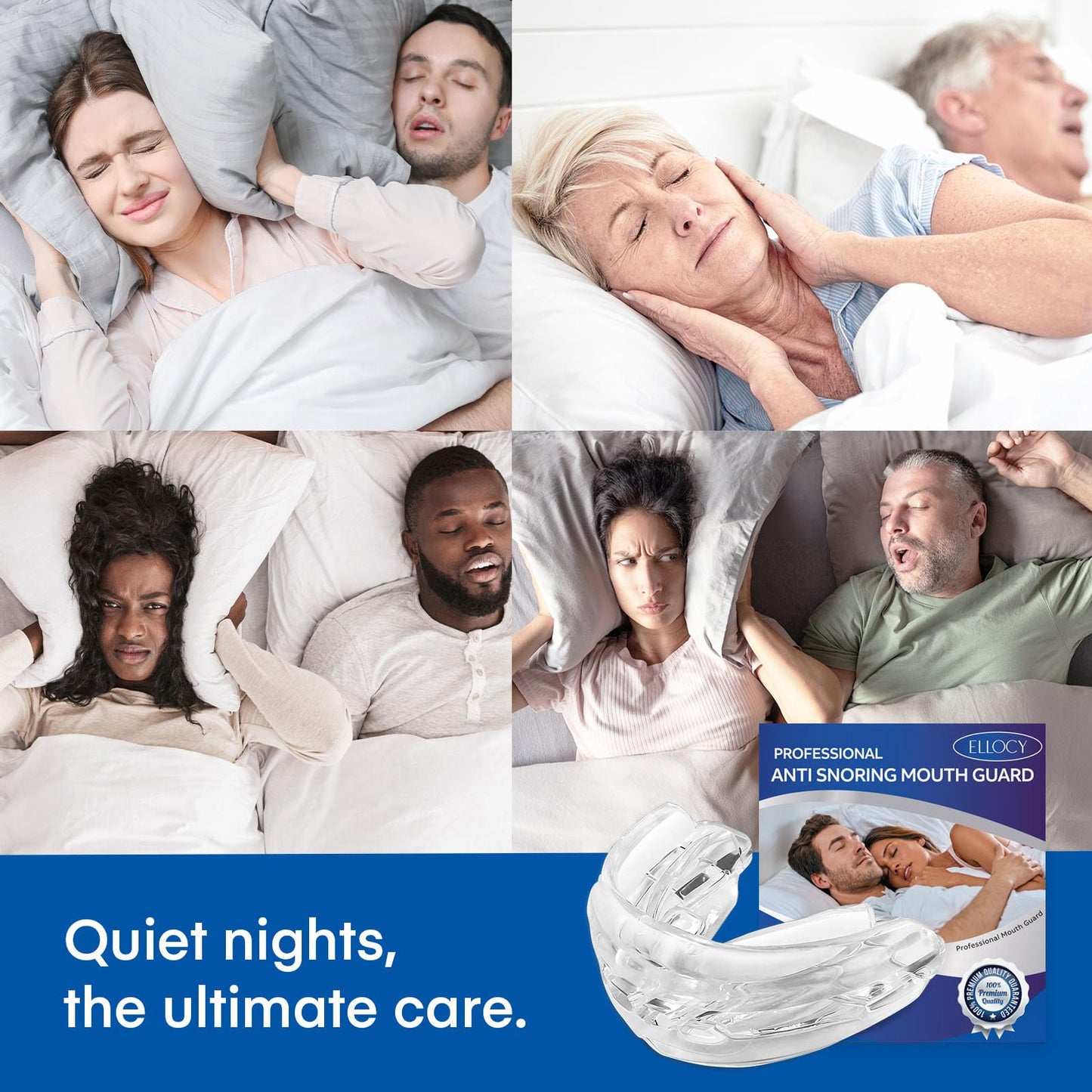 Mouth Guard for Sleeping: No Moldable and Adjustable Fit for Men and Women 1 Pack (1 Count (Pack of 1))