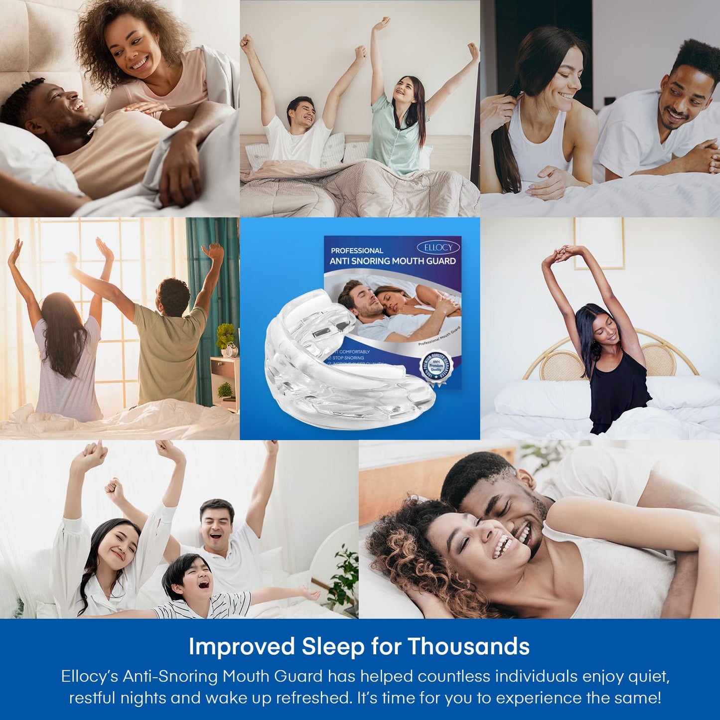 Mouth Guard for Sleeping: No Moldable and Adjustable Fit for Men and Women 1 Pack (1 Count (Pack of 1))
